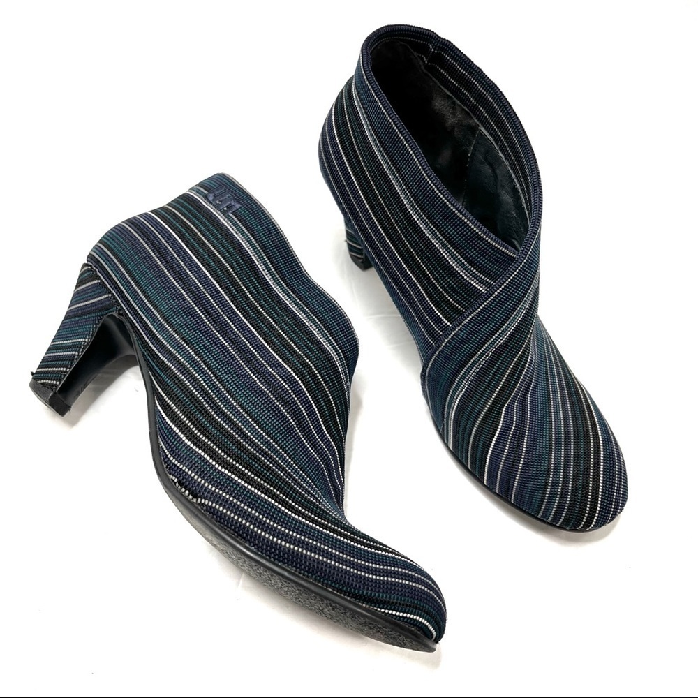 United Nude Blue Striped Heeled Bootie